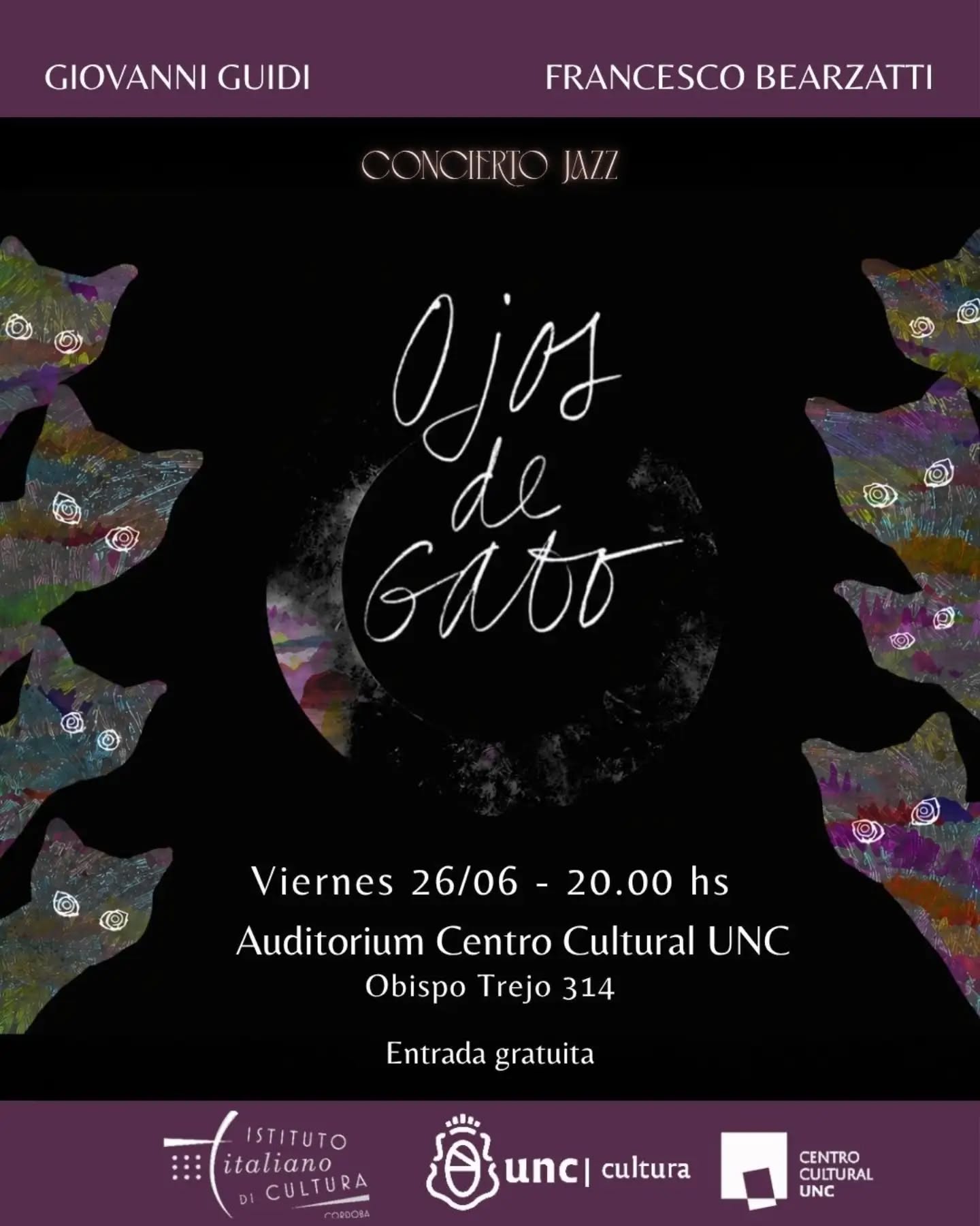 OJOS DE GATO – Concierto de jazz con el dúo Giovanni Guidi – Francesco Bearzatti