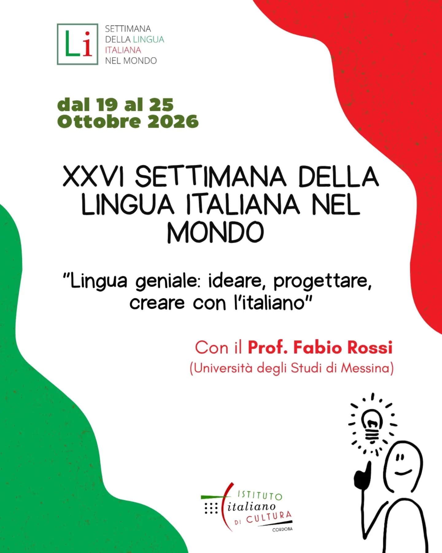 Flyer pinciple Settimana della lingua